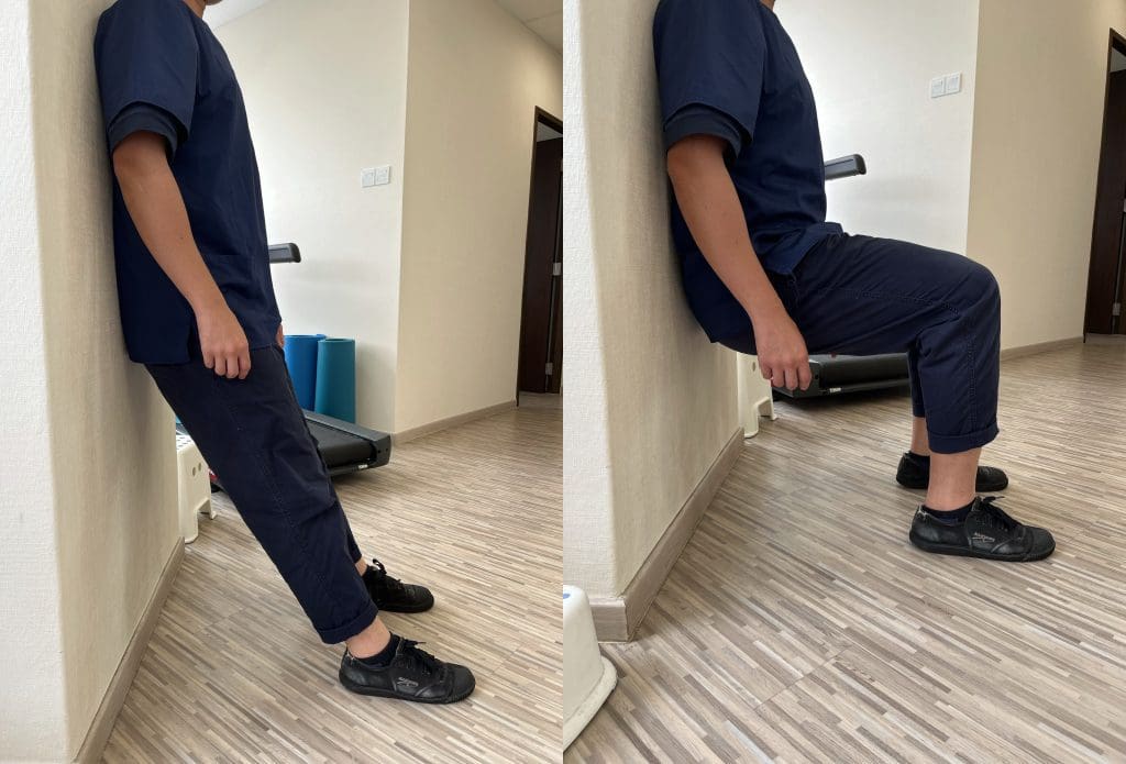 wall sits for tennis injuries